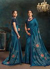 MAHOTSAV SHRIHITHA 21100 SERIES Navy Blue Foiling Digital Print Applique Work Stone Handwork Sarees Collection 21106